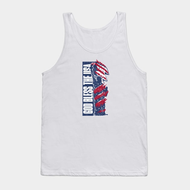 God Bless the USA Lady Liberty Tank Top by Contentarama